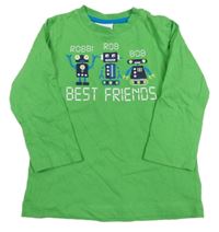 Zelené triko s roboty Topolino