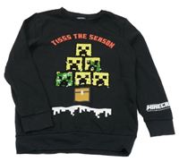 Černá mikina s Minecraft 
