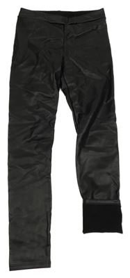 Černé koženkové legíny Calzedonia