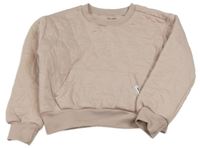 Světlerůžová prošívaná lehce zateplená mikina s klokaní kapsou DKNY 