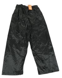 Nové - Černé šusťákové nepromokavé kalhoty Result