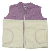 Smetanovo-lila huňato/šusťáková vesta Primark