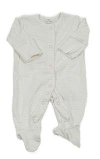 Bílo-světlerůžový pruhovaný overal Next 