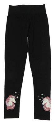 Čierne legíny s jednorožcami Y.F.K.