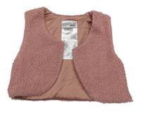 Růžová buklé crop vesta Ergee 