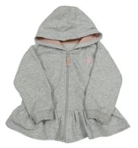 Sivá melírovaná prepínaci peplum mikina s kapucňou Matalan