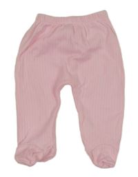 Světlerůžové žebrované polodupky