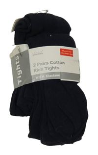 Nové - 2x - Tmavomodré punčocháče Primark