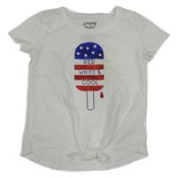 Bílé tričko se zmrzlinou Jumping Bean