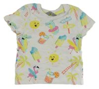 Biele tričko s krokodílmi  Primark