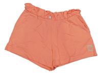 Neónově ružové teplákové kraťasy s nápisom Page one young