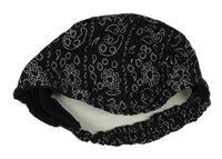 Černý plátěný šátek so vzorom