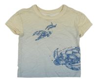 Béžovo-modré tričko se želvami Carter´s