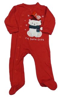 Nové - Červený overal s medvedíkom Dunnes