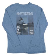 Modré tričko so skateboardisty Yigga