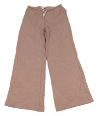Starorůžové wide leg tepláky H&M