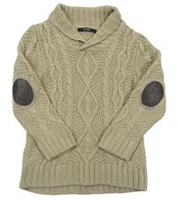Béžový vzorovaný pletený sveter George