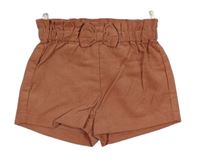Staroružové paper bag menšestrové kraťasy s mašlou zn. C&A