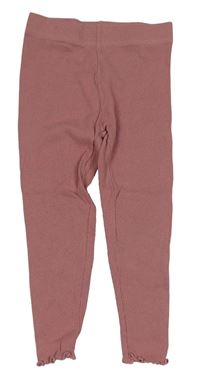 Starorůžové žebrované legíny Primark