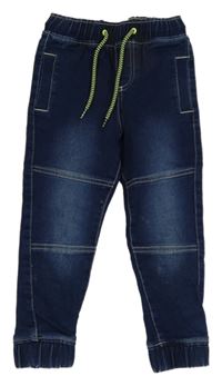 Tmavomodré cuff teplákové rifle Kids