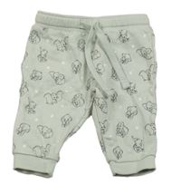 Světleolivové teplé tepláky s Dumbem Disney