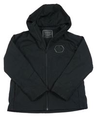 Černá softshellová bunda s logem a kapucí Quiksilver