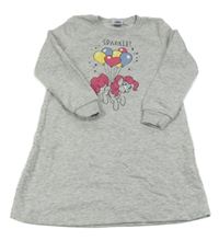 Sivé melírované teplákové teplákové šaty s pony