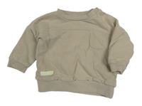 Béžová oversize mikina s nášivkou a vreckom Next