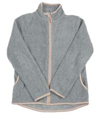 Sivá melírovaná fleecová prepínaci mikina KIDS