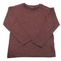 Mahagónovoé melírované tričko Tu