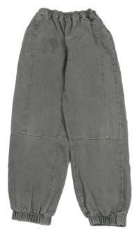 Sivé cuff crop rifle s písmenky