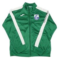 Tmavozeleno-biela prepínaci športová mikina so znakom Joma