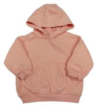 Broskvová oversize mikina s vreckom a kapucňou Matalan