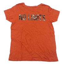 Oranžové tričko s nápisom Primark