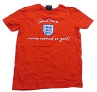 Červené tričko England s nápismi George