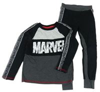 Čierno-sivé pyžama s logom Marvel