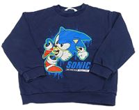 Tmavomodrá mikina so Sonicem M&S