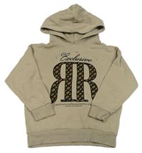 Béžová mikina s logom a kapucňou River Island