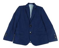 Tmavomodré melírované slavnostní sako