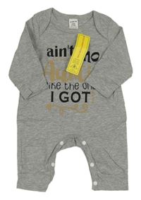 Nové - Sivý melírovaný overal s nápisom zn. Shein