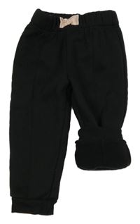 Černé teplé tepláky s mašlí Firetrap