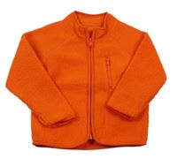 Oranžová huňatá propínací mikina Dunnes