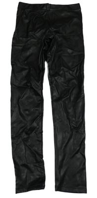 Černé koženkové legíny H&M