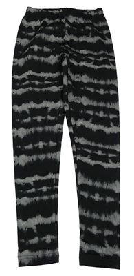 Čierno-sivé batikované legíny Y.F.K.