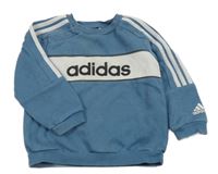 Modro-sivá mikina s nápisom Adidas