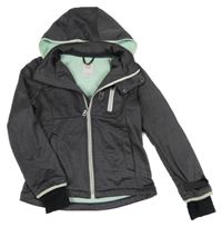 Černá puntíkatá softshellová bunda s kapucí S. Oliver