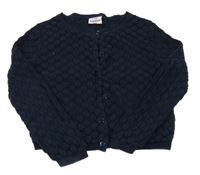 Tmavomodrý vzorovaný prepínaci sveter Topolino