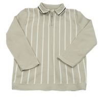 Sivo-biely pruhovaný polo sveter George