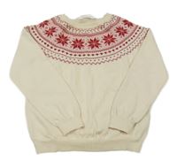 Krémový ľahký sveter so vzorom Primark