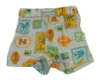 Světlemodro-farebné ľahké vzorované kraťasy H&M